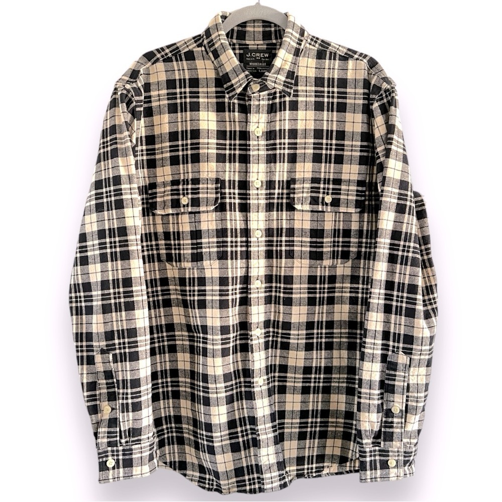 J.Crew Factory Plaid Workshirt Size Large